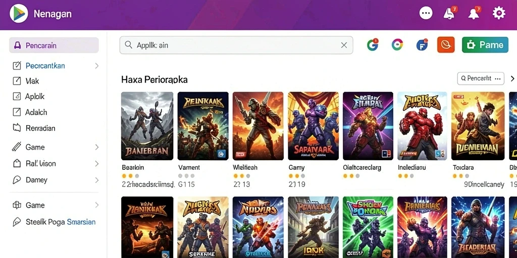 Tampilan menarik dari interface utama aplikasi.