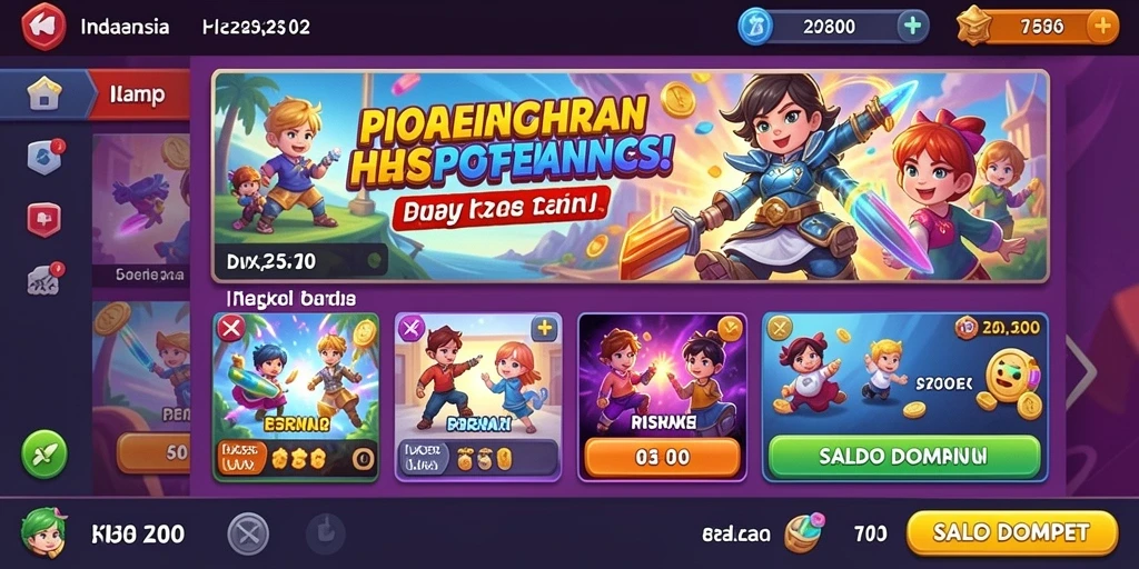 Screenshot menunjukkan tampilan awal yang menarik.