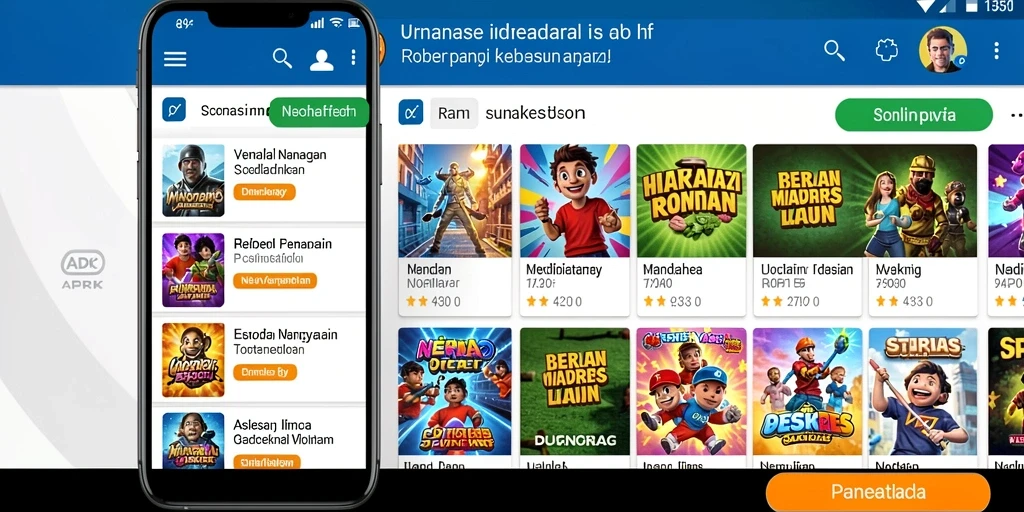 Screenshot menunjukkan grafik permainan yang indah.